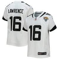 Maillot de match Nike Trevor Lawrence blanc des Jaguars Jacksonville pour jeune