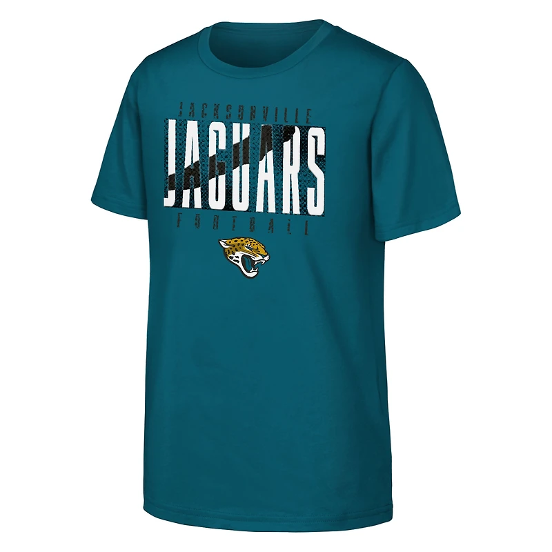 T-shirt Youth Outerstuff Teal Jacksonville Jaguars Posterize