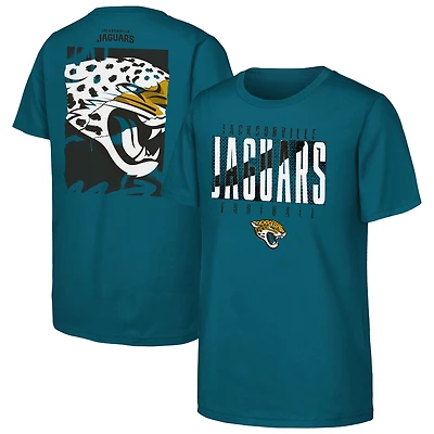 T-shirt Youth Outerstuff Teal Jacksonville Jaguars Posterize