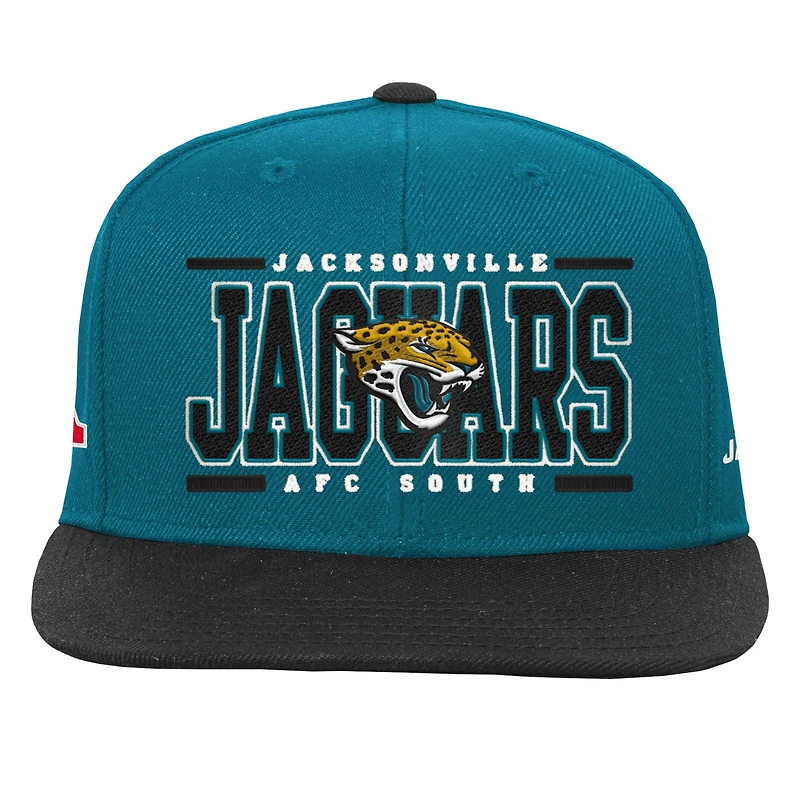 Casquette Snapback rétro Deadstock des Jacksonville Jaguars sarcelle pour jeunes