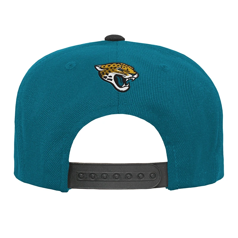 Casquette Snapback rétro Deadstock des Jacksonville Jaguars sarcelle pour jeunes