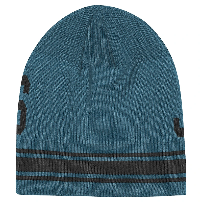 Bonnet en tricot rétro bleu sarcelle pour jeunes des Jaguars de Jacksonville