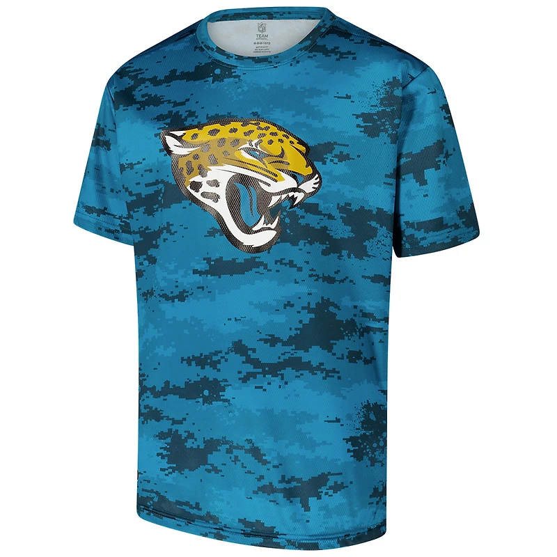 T-shirt de mêlée pour jeunes des Jaguars Jacksonville bleu sarcelle