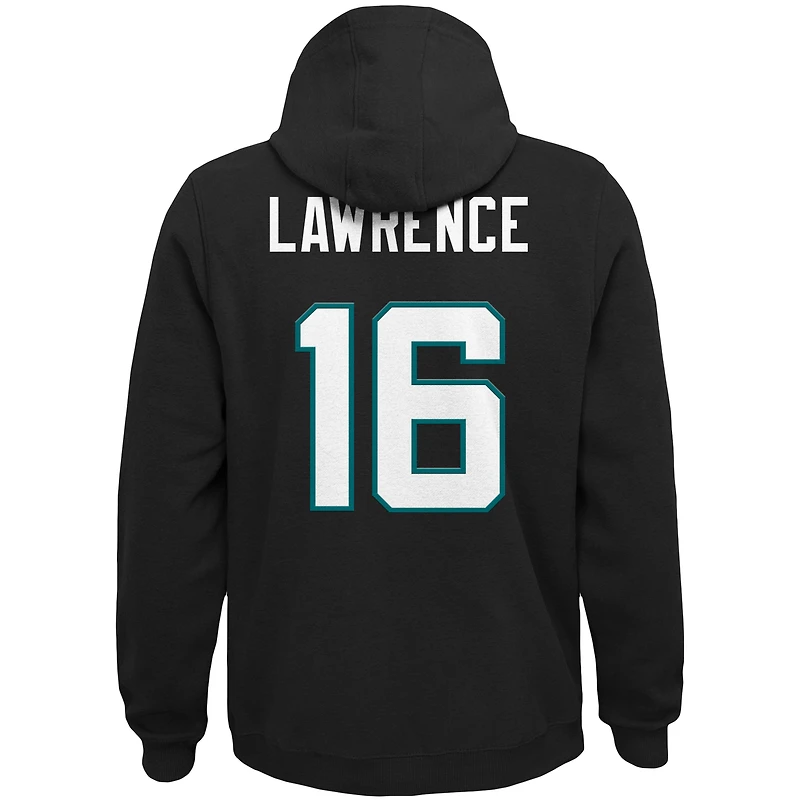 Youth Trevor Lawrence Black Jacksonville Jaguars Mainliner Player Name & Number Pullover Hoodie