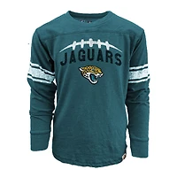 T-shirt de football à manches longues bleu sarcelle pour jeunes, Wes & Willy, des Jaguars Jacksonville