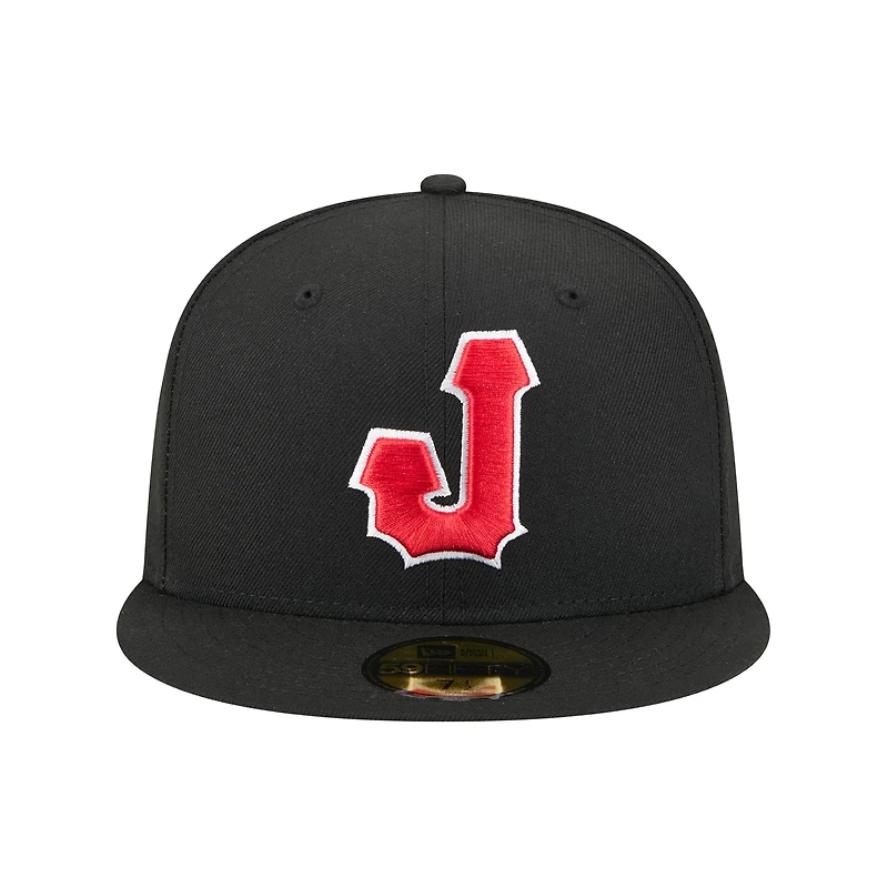 Casquette ajustée 59FIFTY Jacksonville Jumbo Shrimp pour homme de New Era, noire