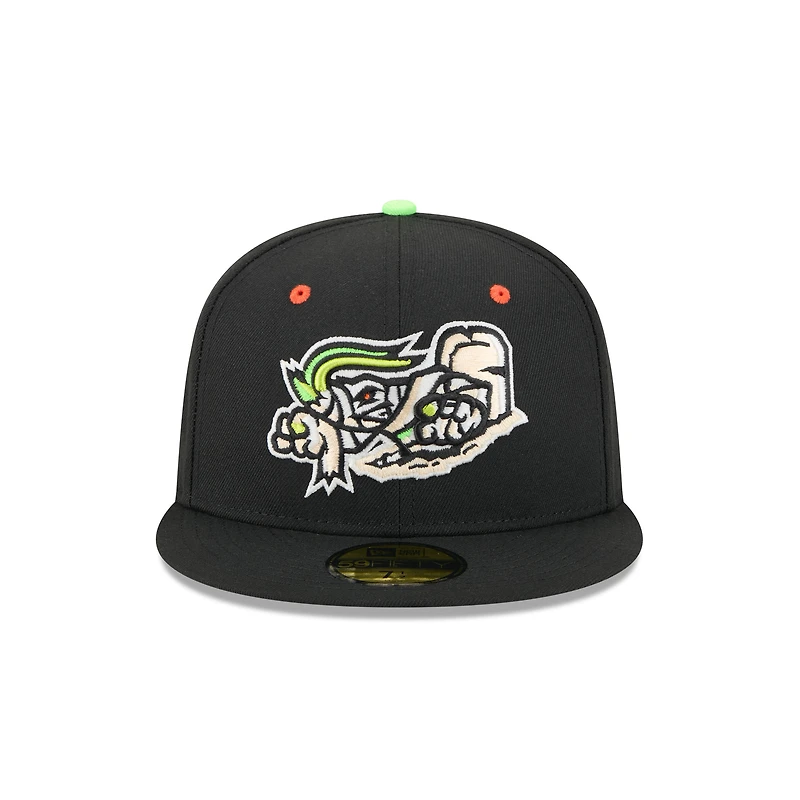 Men's New Era  Black Jacksonville Jumbo Shrimp Theme Nights 59FIFTY Fitted Hat