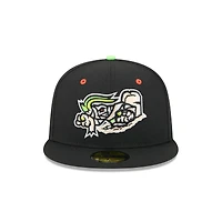 Men's New Era  Black Jacksonville Jumbo Shrimp Theme Nights 59FIFTY Fitted Hat