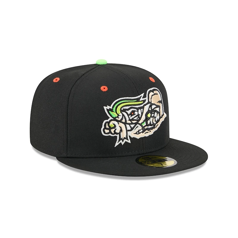 Men's New Era  Black Jacksonville Jumbo Shrimp Theme Nights 59FIFTY Fitted Hat