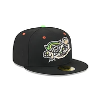 Men's New Era  Black Jacksonville Jumbo Shrimp Theme Nights 59FIFTY Fitted Hat