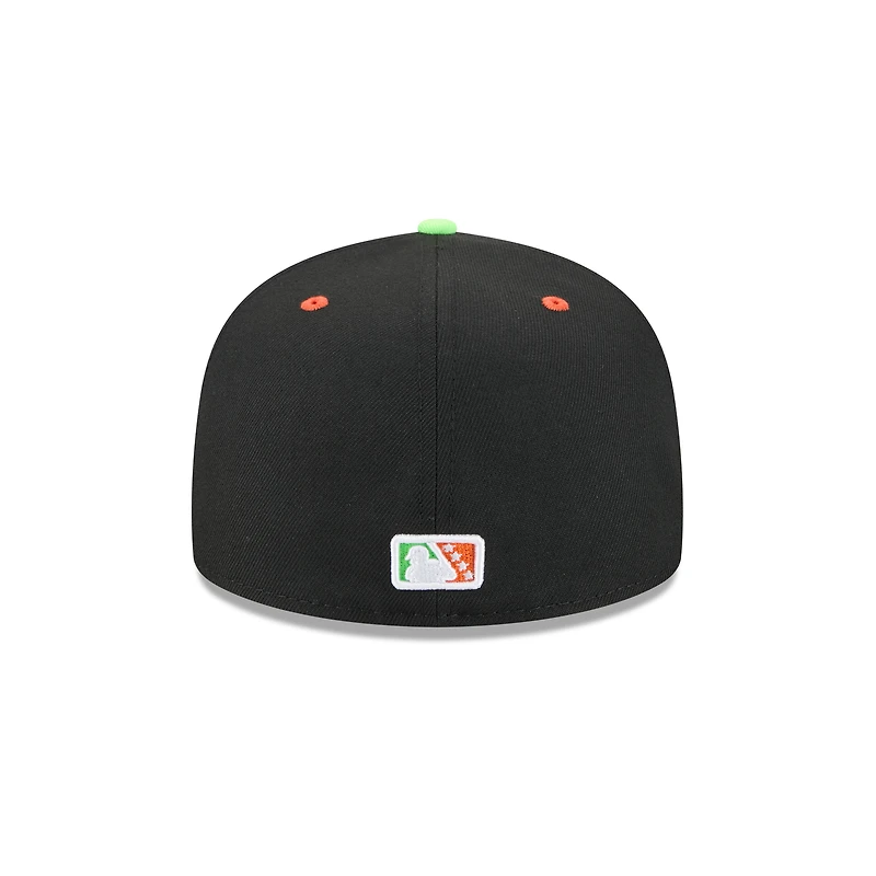 Men's New Era  Black Jacksonville Jumbo Shrimp Theme Nights 59FIFTY Fitted Hat