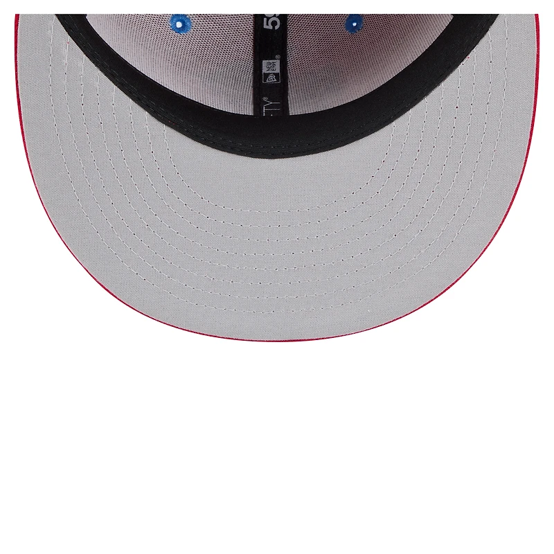 Men's New Era Red Jacksonville Jumbo Shrimp Authentic Collection 59FIFTY Fitted Hat