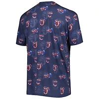 Men's Navy Jacksonville Jumbo Shrimp Allover Print Crafted T-Shirt