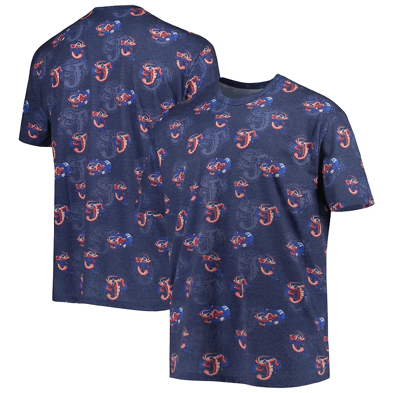 T-shirt Homme Bleu Marine Jacksonville Jumbo Shrimp Allover Print