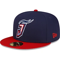 Casquette ajustée 59FIFTY à logo alternatif pour homme Jacksonville Jumbo Shrimp New Era bleu marine