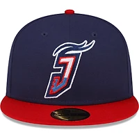 Men's New Era Navy Jacksonville Jumbo Shrimp Authentic Collection Alternate Logo 59FIFTY Fitted Hat
