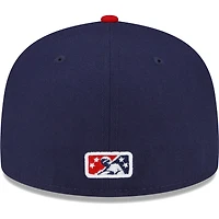 Men's New Era Navy Jacksonville Jumbo Shrimp Authentic Collection Alternate Logo 59FIFTY Fitted Hat