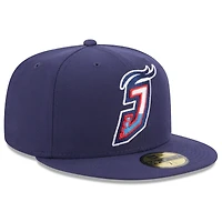 Casquette ajustée 59FIFTY à logo alternatif pour homme Jacksonville Jumbo Shrimp New Era bleu marine