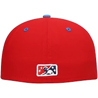 Casquette ajustée 59FIFTY Team Alternate Authentic Collection Jacksonville Jumbo Shrimp New Era pour homme, rouge