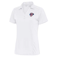 Women's Antigua White Jacksonville Jumbo Shrimp Tribute Polo