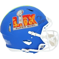 Casque authentique Speed avec logo Riddell Super Bowl LIX autographié par Jalen Hurts des Philadelphia Eagles et Patrick Mahomes des Kansas City Chiefs