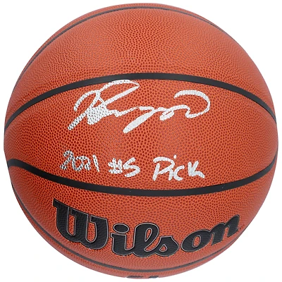 Jalen Suggs Orlando Magic Autographed Wilson Authentic Series Indoor/Outdoor Basketball with "2021 #5 Pick" Inscription