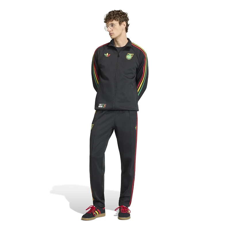 Men's adidas Black Jamaica National Team Originals Full-Zip Track Jacket