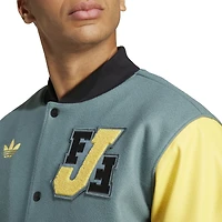 Veste à boutons-pression complète adidas Jamaica National Team Varsity Pack verte pour homme