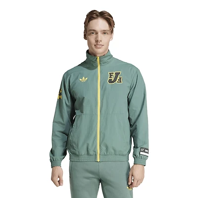 Men's adidas Green Jamaica National Team Varsity Pack Full-Zip Track Top