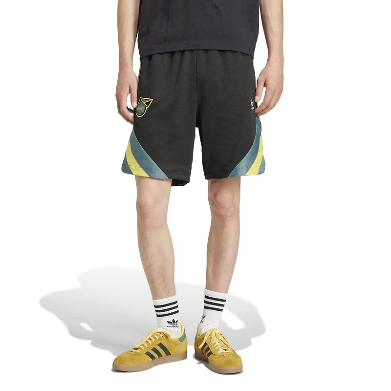 Short Lifestyler noir de l'équipe nationale jamaïcaine adidas Originals pour homme
