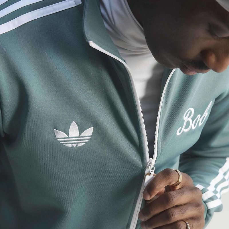Men's adidas x Bob Marley Green Jamaica National Team Full-Zip Track Jacket