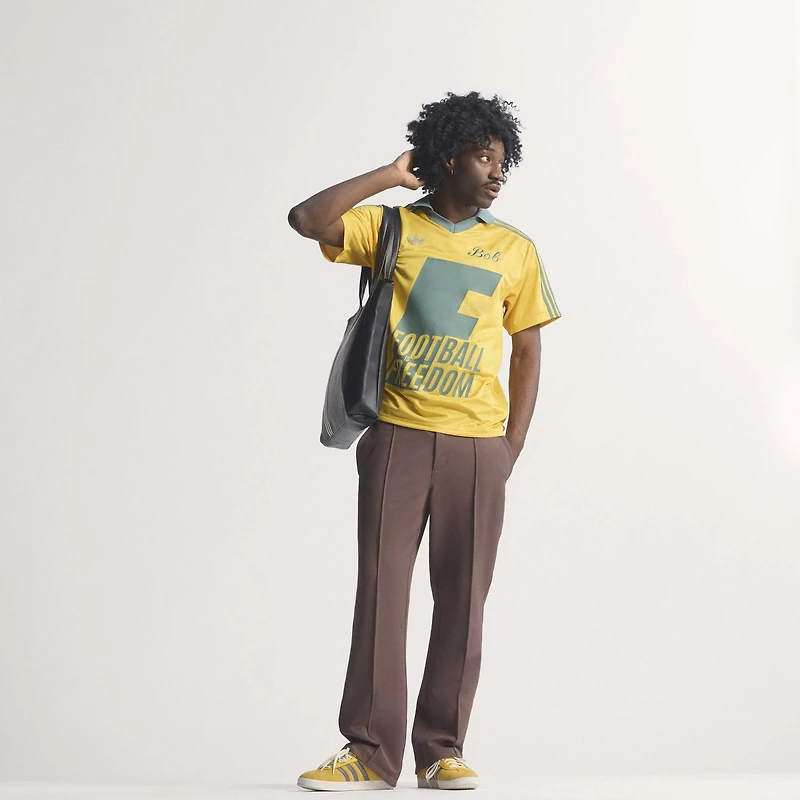 Men's adidas x Bob Marley Yellow Jamaica National Team Originals Fashion Jersey