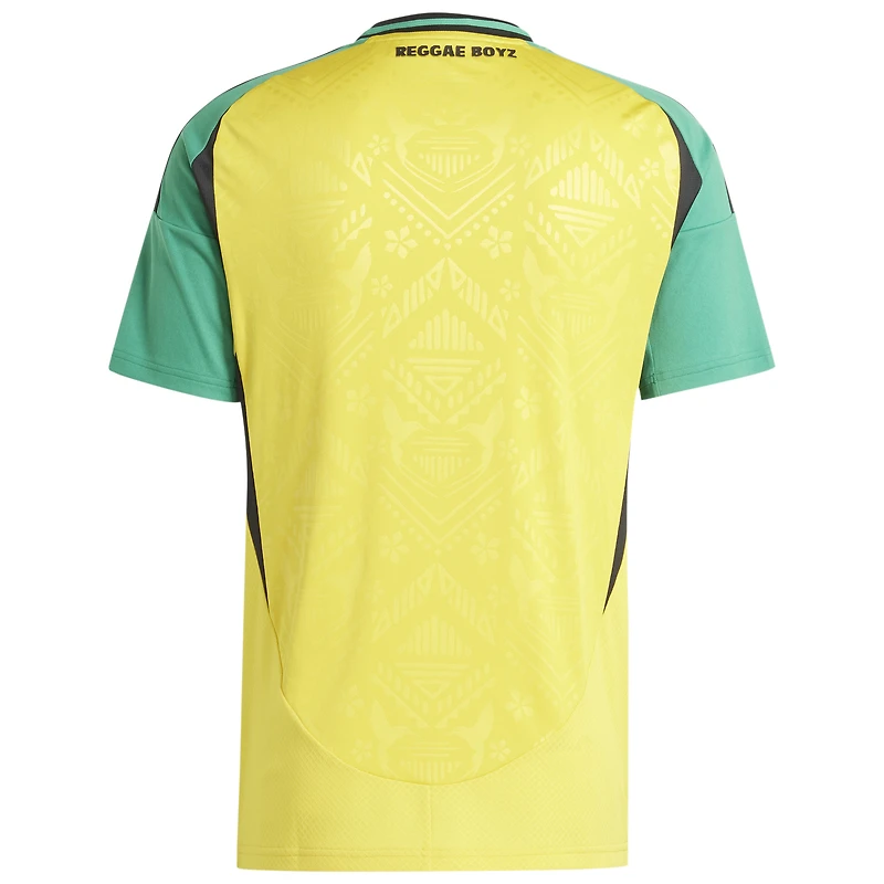 Maillot adidas pour homme, jaune, réplique de l'équipe nationale la Jamaïque 2024, domicile