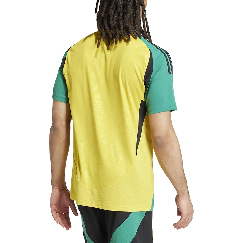 Maillot adidas pour homme, jaune, réplique de l'équipe nationale la Jamaïque 2024, domicile