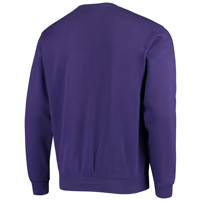 Colosseum Purple James Madison Dukes Arch & Logo Tackle Twill Sweat-shirt à enfiler pour homme