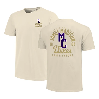 T-shirt crème James Madison Dukes Comfort Colors pour homme avec superposition de mascotte