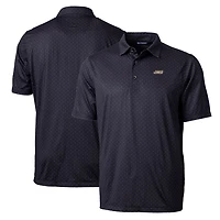 Polo extensible à imprimé double point James Madison Dukes pour homme, noir, Cutter & Buck, taille grande et