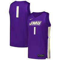 Men's Nike #1 Purple James Madison Dukes  Replica Basketball Jersey