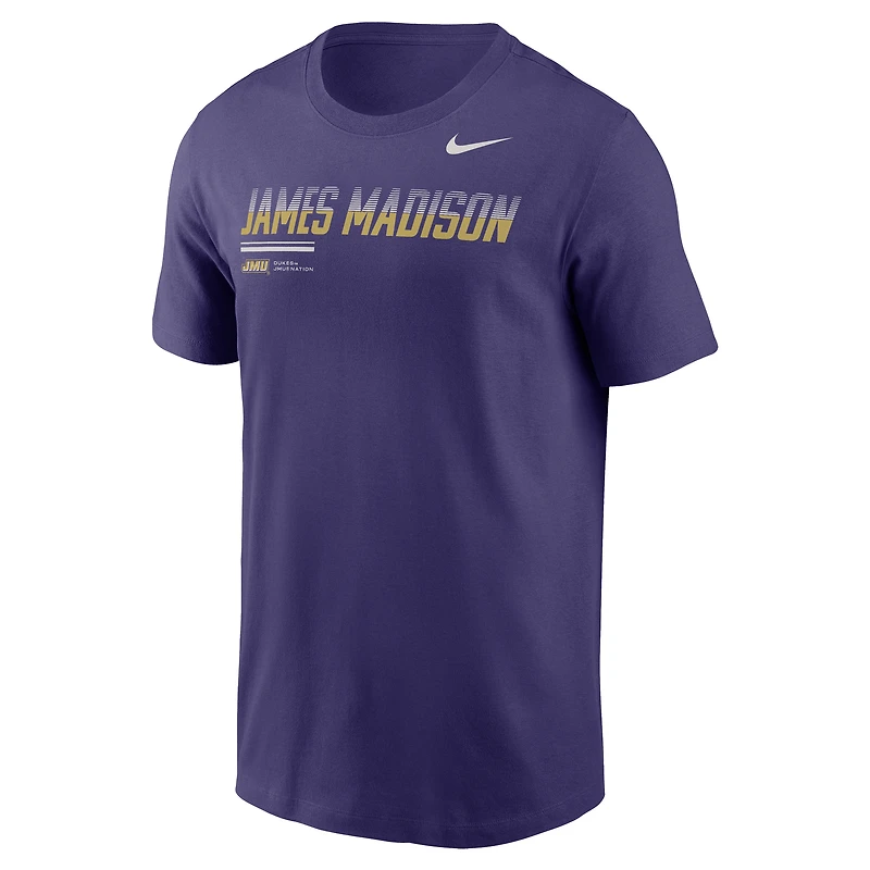 Men's Nike  Purple James Madison Dukes Wordmark Logo Legend T-Shirt