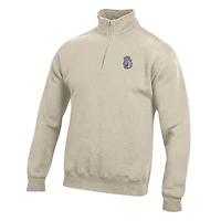 Men's Oatmeal James Madison Dukes Big Cotton Quarter-Zip Pullover Sweatshirt