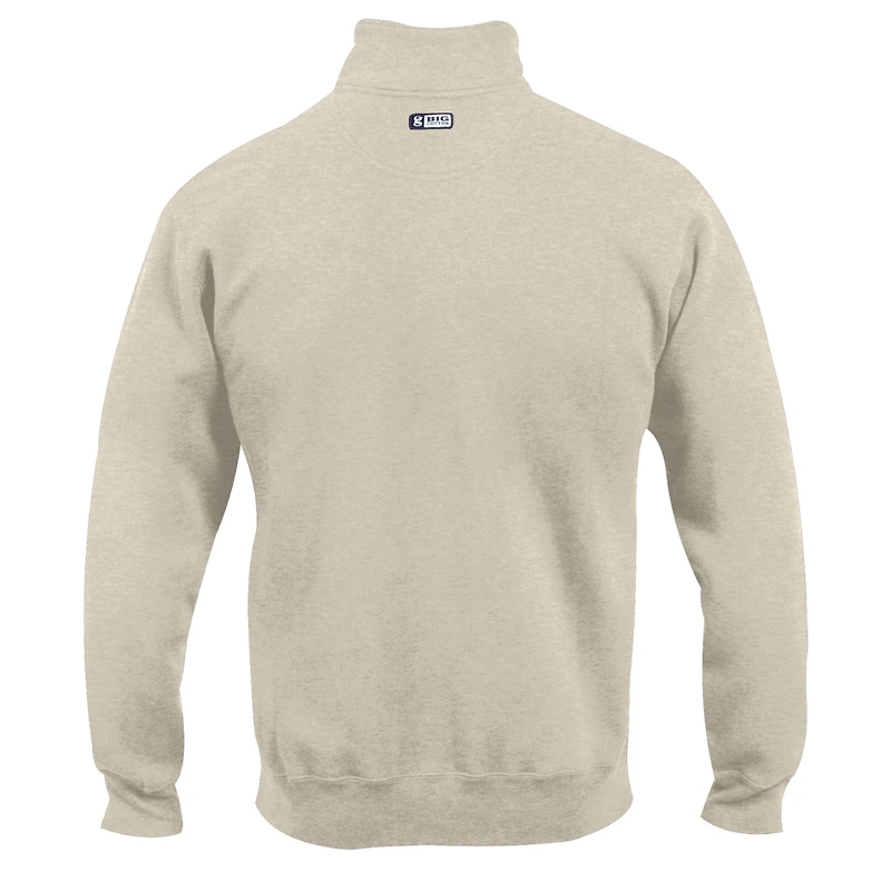 Men's Oatmeal James Madison Dukes Big Cotton Quarter-Zip Pullover Sweatshirt