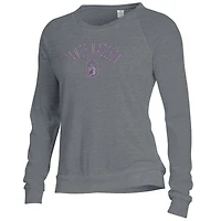 Women's Alternative Apparel Gray James Madison Dukes Slouchy Pullover Sweatshirt