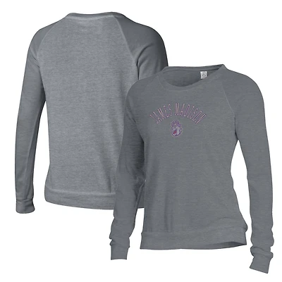 Women's Alternative Apparel Gray James Madison Dukes Slouchy Pullover Sweatshirt
