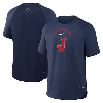 Men's Nike Navy Japan Baseball 2026 World Classic Authentic Collection Batting Practice Pregame Dri-FIT Top