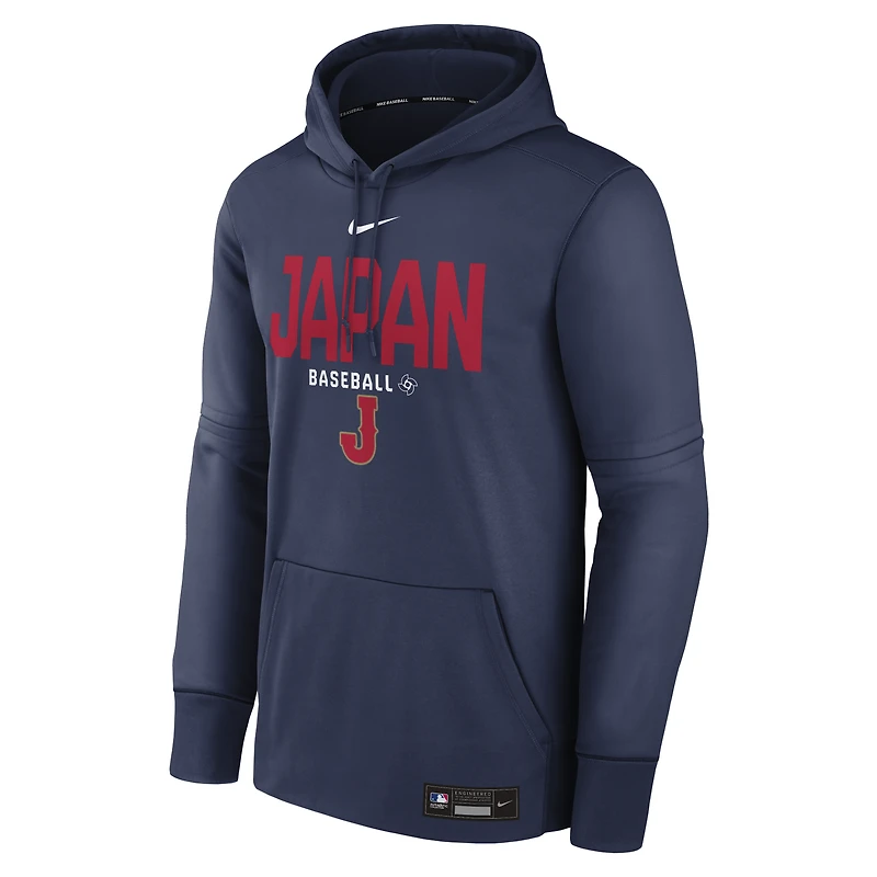 Sweat à capuche Nike Therma-FIT pour homme, bleu marine, collection authentique de baseball du Japon, Classique mondiale 2026