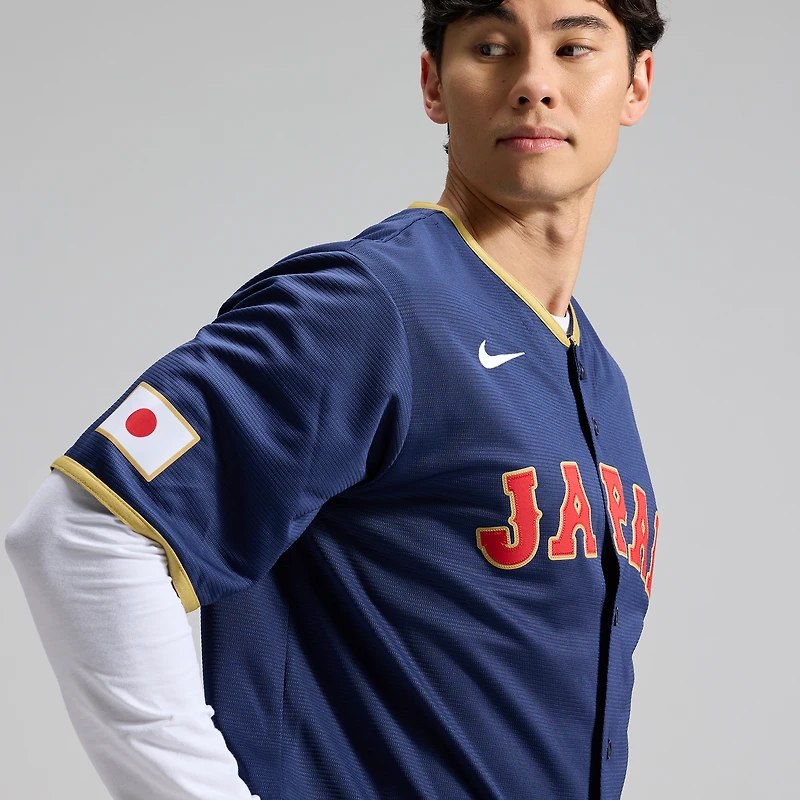 Men's Nike Navy Japan Baseball 2026 World Classic Road Stadium Jersey