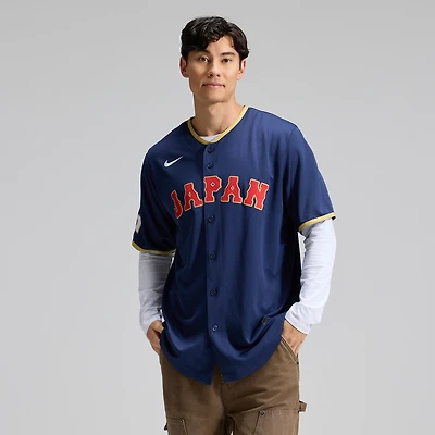 Men's Nike Navy Japan Baseball 2026 World Classic Road Stadium Jersey