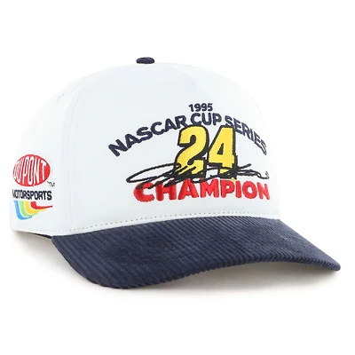 Men's '47  White/Navy Jeff Gordon 1995 NASCAR Cup Series Champion Corduroy Bill Hitch Adjustable Hat