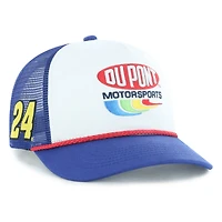 Casquette de camionneur ajustable Jeff Gordon DuPont Rope '47 blanche/bleu roi pour homme