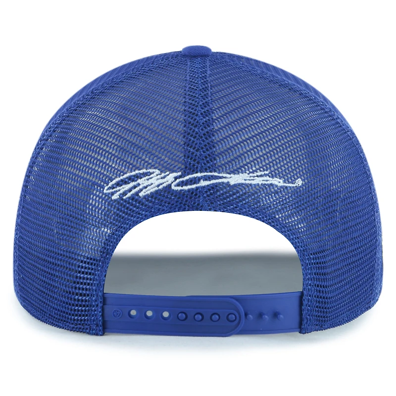 Casquette de camionneur ajustable Jeff Gordon DuPont Rope '47 blanche/bleu roi pour homme